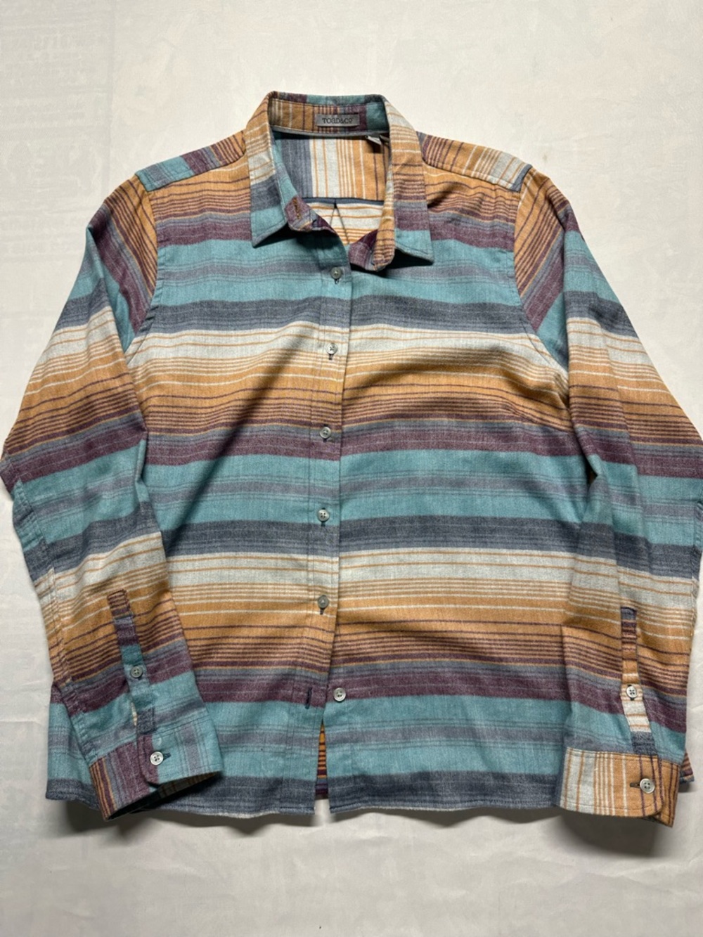 Toad & Co. Women's Lightfoot Long Sleeve Flannel Shirt size Large